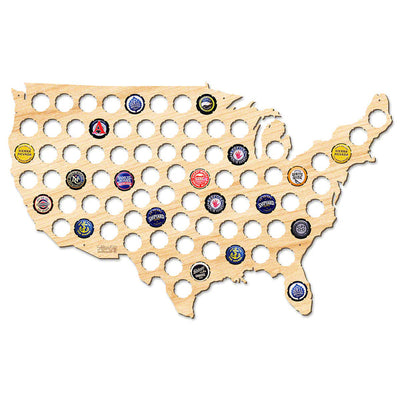 Beer Cap Map of USA - Large